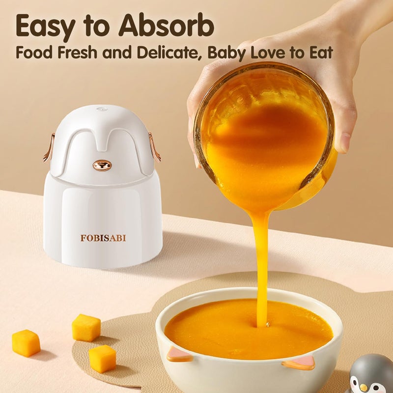 FOBISABI Baby Food Maker - Processor & Blender for Fresh Meals, Fruits, Veggies, Meat & Puree (White) - Image 3